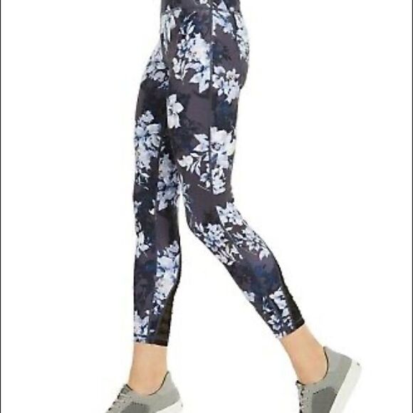 NWT Ideology Floral Flower Printed Leggings Mesh - Picture 3 of 8